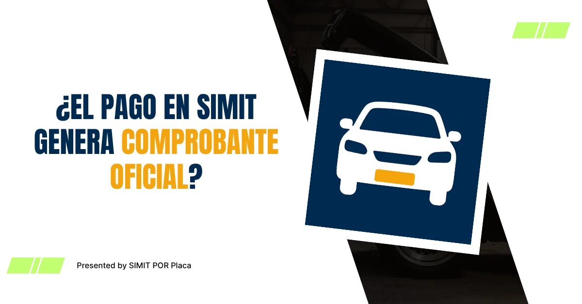 ¿El Pago en SIMIT Genera Comprobante Oficial?